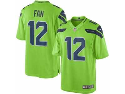 Youth Nike Seattle Seahawks #12 Fan Green Stitched NFL Limited Rush Jersey