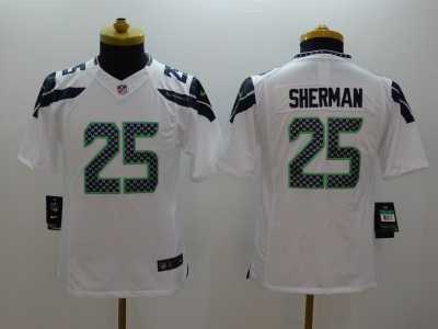 Youth Nike Seattle Seahawks #25 Richard Sherman White jerseys