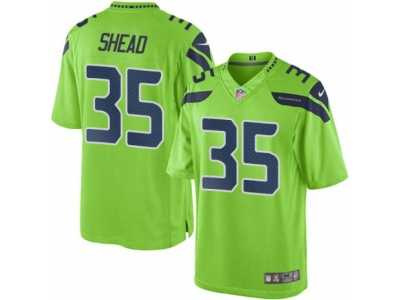 Youth Nike Seattle Seahawks #35 DeShawn Shead Limited Green Rush NFL Jersey