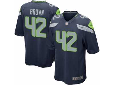 Youth Nike Seattle Seahawks #42 Arthur Brown Game Steel Blue Team Color NFL Jersey