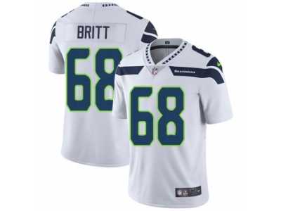 Youth Nike Seattle Seahawks #68 Justin Britt Vapor Untouchable Limited White NFL Jersey