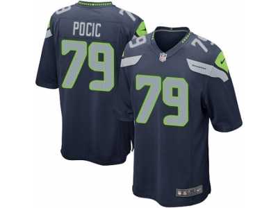 Youth Nike Seattle Seahawks #79 Ethan Pocic Game Steel Blue Team Color NFL Jersey