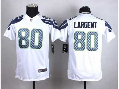 Youth Nike Seattle Seahawks #80 Steve Largent white jerseys