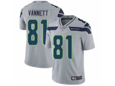 Youth Nike Seattle Seahawks #81 Nick Vannett Vapor Untouchable Limited Grey Alternate NFL Jersey