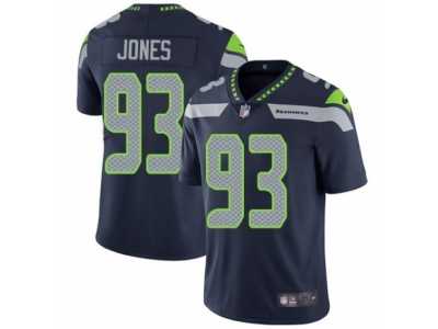 Youth Nike Seattle Seahawks #93 Nazair Jones Vapor Untouchable Limited Steel Blue Team Color NFL Jersey