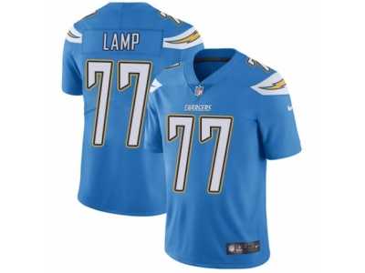 Youth Nike Los Angeles Chargers #77 Forrest Lamp Vapor Untouchable Limited Electric Blue Alternate NFL Jersey