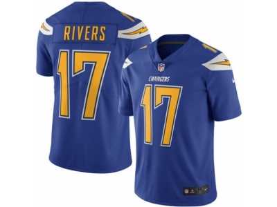 Youth Nike San Diego Chargers #17 Philip Rivers Limited Electric Blue Rush NFL Jersey