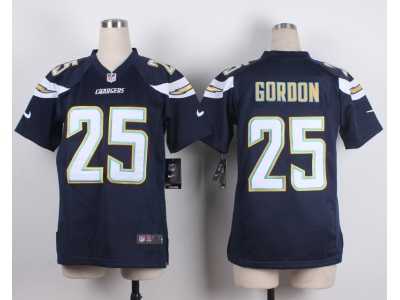 Youth Nike San Diego Chargers #25 Gordon Dark blue jerseys