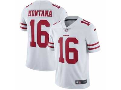 Youth Nike San Francisco 49ers #16 Joe Montana Vapor Untouchable Limited White NFL Jersey