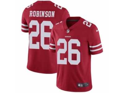 Youth Nike San Francisco 49ers #26 Rashard Robinson Vapor Untouchable Limited Red Team Color NFL Jersey
