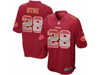 Youth Nike San Francisco 49ers #28 Carlos Hyde Limited Red Strobe NFL Jersey