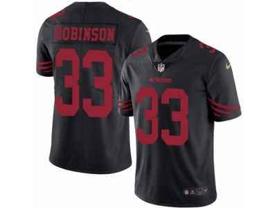 Youth Nike San Francisco 49ers #33 Rashard Robinson Limited Black Rush NFL Jersey