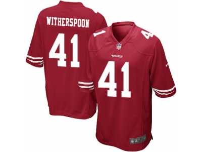 Youth Nike San Francisco 49ers #41 Ahkello Witherspoon Game Red Team Color NFL Jersey