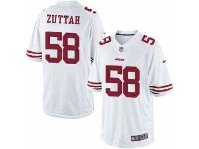 Youth Nike San Francisco 49ers #58 Jeremy Zuttah Limited White NFL Jersey