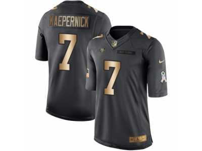 Youth Nike San Francisco 49ers #7 Colin Kaepernick Limited Black Gold Salute to Service NFL Jersey