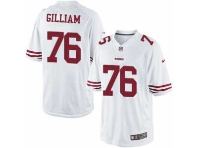 Youth Nike San Francisco 49ers #76 Garry Gilliam Limited White NFL Jersey