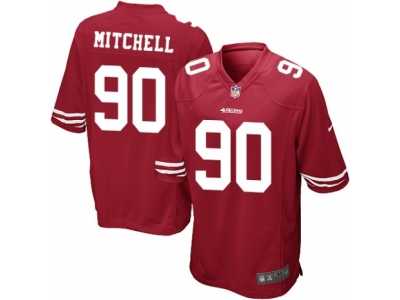 Youth Nike San Francisco 49ers #90 Earl Mitchell Game Red Team Color NFL Jersey