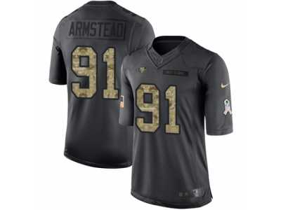 Youth Nike San Francisco 49ers #91 Arik Armstead Limited Black 2016 Salute to Service NFL Jersey
