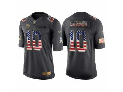 Youth New York Giants #10 Eli Manning Anthracite Salute to Service USA Flag Fashion Jersey