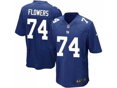 Youth Nike Giants #74 Ereck Flowers Royal Blue Team Color Stitched NFL Elite Jersey