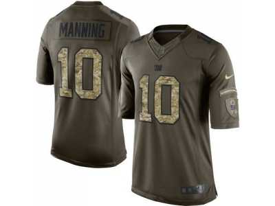 Youth Nike New York Giants #10 Eli Manning Green Salute to Service Jerseys