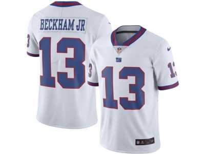 Youth Nike New York Giants #13 Odell Beckham Jr Limited White Rush NFL Jersey