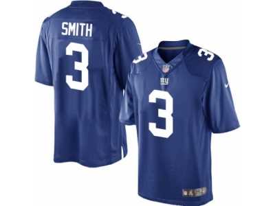 Youth Nike New York Giants #3 Geno Smith Limited Royal Blue Team Color NFL Jersey