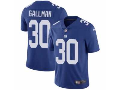 Youth Nike New York Giants #30 Wayne Gallman Vapor Untouchable Limited Royal Blue Team Color NFL Jersey