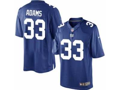 Youth Nike New York Giants #33 Andrew Adams Limited Royal Blue Team Color NFL Jersey
