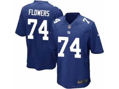 Youth Nike New York Giants #74 Ereck Flowers Game Royal Blue Team Color NFL Jersey