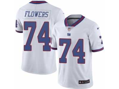 Youth Nike New York Giants #74 Ereck Flowers Limited White Rush NFL Jersey