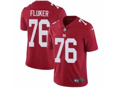 Youth Nike New York Giants #76 D.J. Fluker Vapor Untouchable Limited Red Alternate NFL Jersey