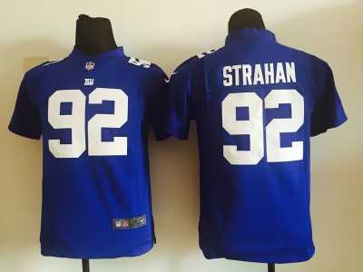 Youth Nike New York Giants #92 Michael Strahan blue Jerseys