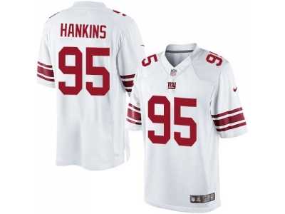 Youth Nike New York Giants #95 Johnathan Hankins Elite White Jersey