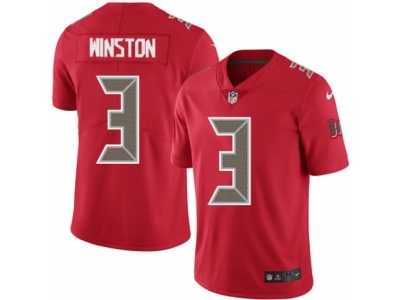 Youth Nike Tampa Bay Buccaneers #3 Jameis Winston Limited Red Rush NFL Jersey