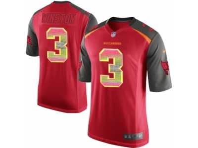 Youth Nike Tampa Bay Buccaneers #3 Jameis Winston Limited Red Strobe NFL Jersey