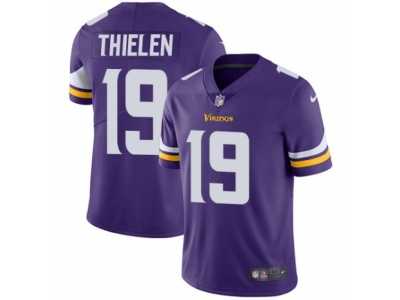 Youth Nike Minnesota Vikings #19 Adam Thielen Vapor Untouchable Limited Purple Team Color NFL Jersey