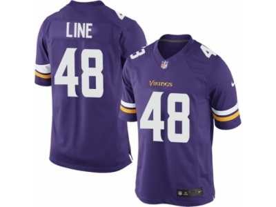 Youth Nike Minnesota Vikings #48 Zach Line Limited Purple Team Color NFL Jersey