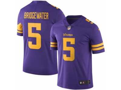 Youth Nike Minnesota Vikings #5 Teddy Bridgewater Limited Purple Rush NFL Jersey