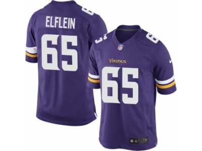 Youth Nike Minnesota Vikings #65 Pat Elflein Limited Purple Team Color NFL Jersey