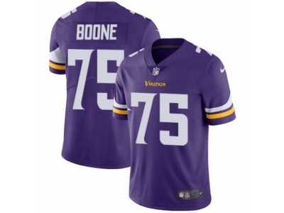 Youth Nike Minnesota Vikings #75 Alex Boone Vapor Untouchable Limited Purple Team Color NFL Jersey