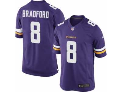 Youth Nike Minnesota Vikings #8 Sam Bradford Limited Purple Team Color NFL Jersey