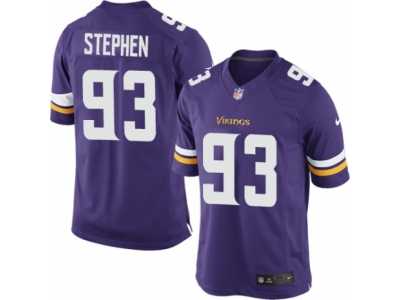 Youth Nike Minnesota Vikings #93 Shamar Stephen Limited Purple Team Color NFL Jersey