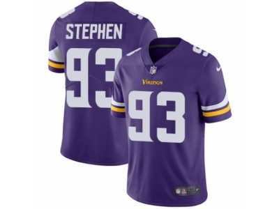 Youth Nike Minnesota Vikings #93 Shamar Stephen Vapor Untouchable Limited Purple Team Color NFL Jersey