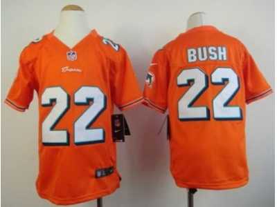 Nike Youth NFL Miami Dolphins #22 Reggie Bush Orange Jerseys