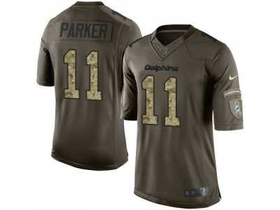 Youth Nike Miami Dolphins #11 DeVante Parker Green Salute to Service Jerseys