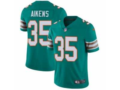Youth Nike Miami Dolphins #35 Walt Aikens Vapor Untouchable Limited Aqua Green Alternate NFL Jersey