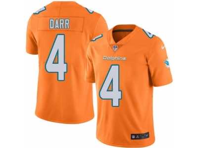 Youth Nike Miami Dolphins #4 Matt Darr Limited Orange Rush NFL Jersey