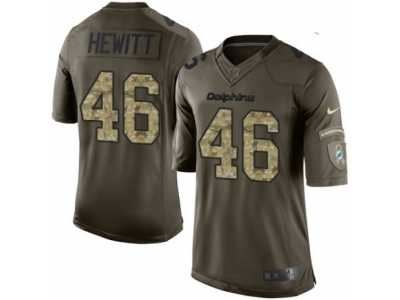 Youth Nike Miami Dolphins #46 Neville Hewitt Limited Green Salute to Service NFL Jersey