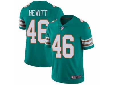 Youth Nike Miami Dolphins #46 Neville Hewitt Vapor Untouchable Limited Aqua Green Alternate NFL Jersey